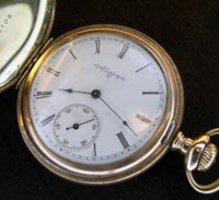 Elgin 16 size hunters pocket watch, yellow gold filled case